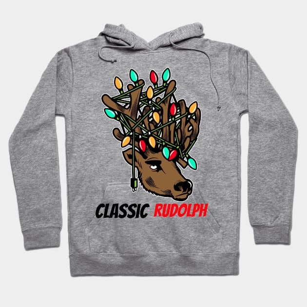 The Classic Rudolph Christmas Holiday Hoodie by JaunzemsR